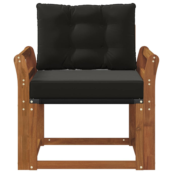 2 Bucată Canapea de exterior Lemn Solid de Acacia natural - WALTI WALTI
