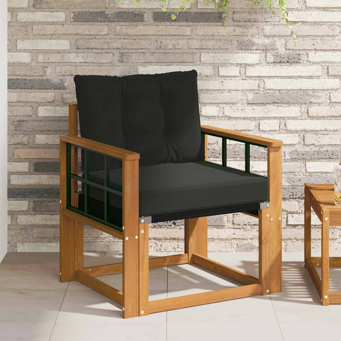 2 Bucată Canapea de exterior Lemn Solid de Acacia natural - WALTI WALTI
