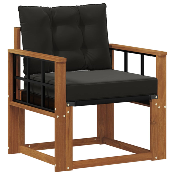 2 Bucată Canapea de exterior Lemn Solid de Acacia natural - WALTI WALTI
