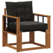 2 Bucată Canapea de exterior Lemn Solid de Acacia natural - WALTI WALTI
