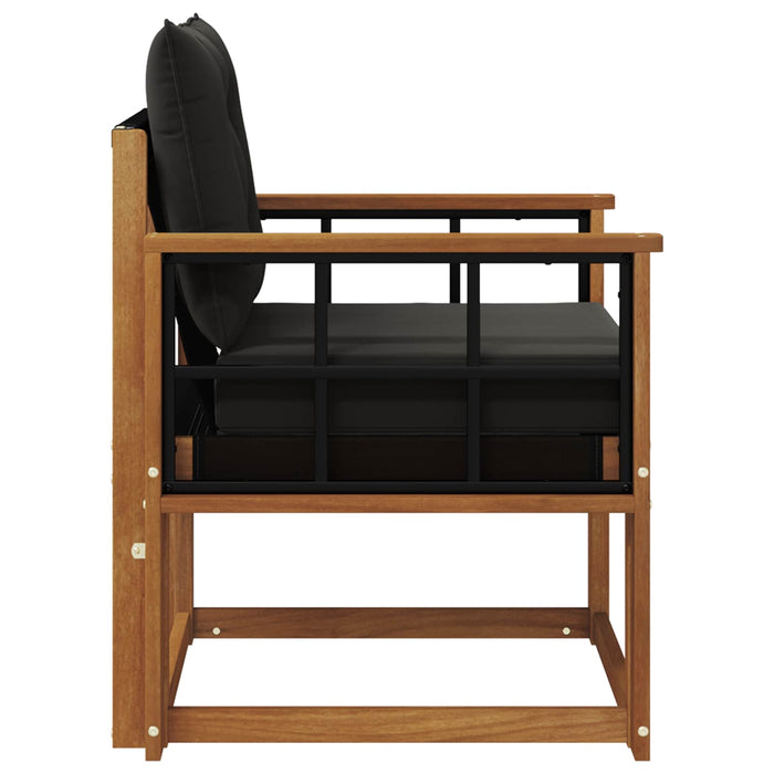 2 Bucată Canapea de exterior Lemn Solid de Acacia natural - WALTI WALTI