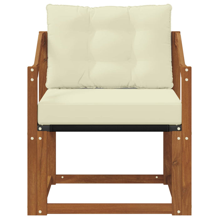 Canapea de exterior Lemn Solid de Acacia Natural și Crem - WALTI WALTI