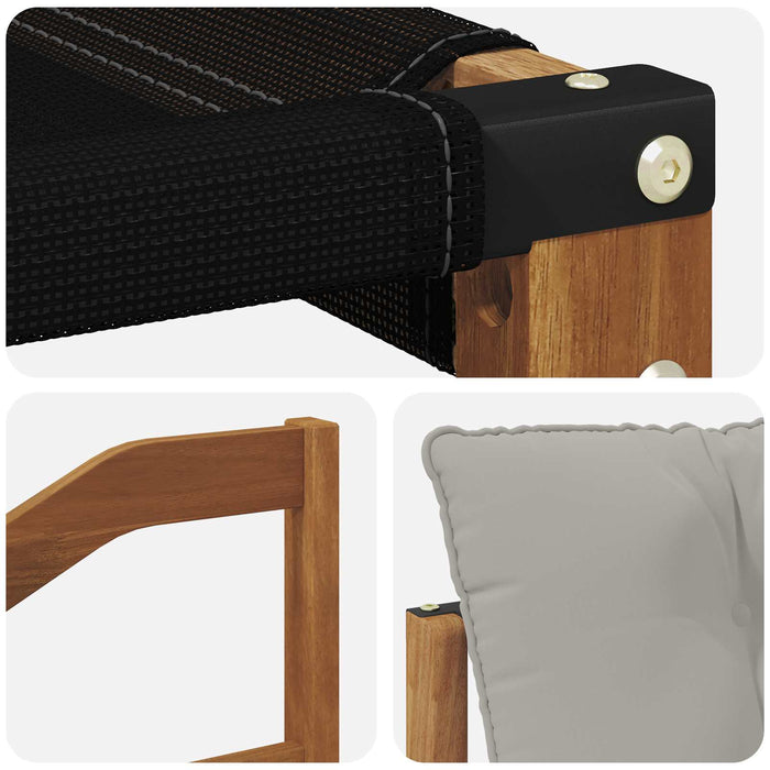 Canapea de exterior Lemn Solid de Acacia Gri natural și deschis - WALTI WALTI