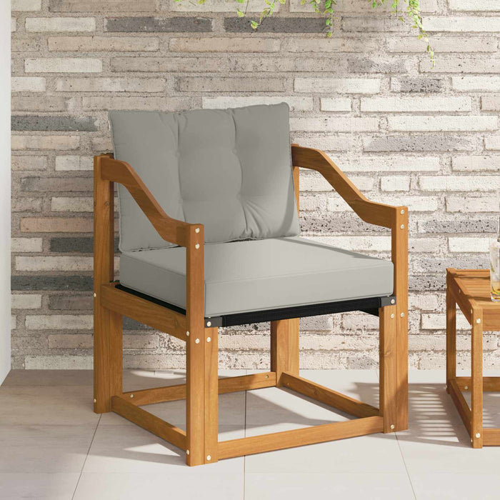 Canapea de exterior Lemn Solid de Acacia Gri natural și deschis - WALTI WALTI