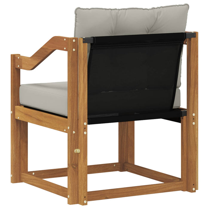Canapea de exterior Lemn Solid de Acacia Gri natural și deschis - WALTI WALTI