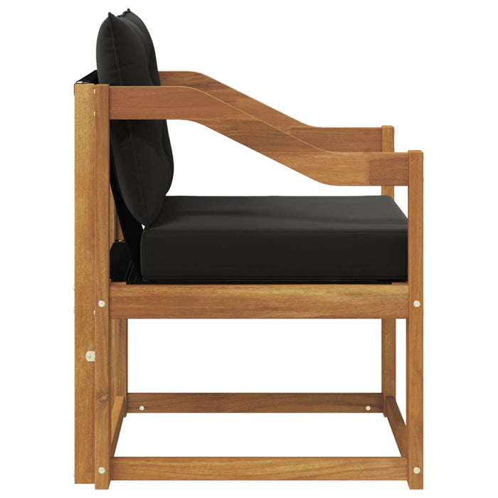 2 Bucată Canapea de exterior Lemn Solid de Acacia natural - WALTI WALTI