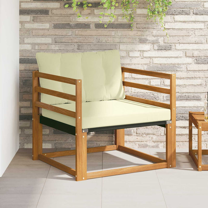 Set de canapele de exterior Lemn solid de Acacia și Textilene - WALTI WALTI