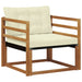 Set de canapele de exterior Lemn solid de Acacia și Textilene - WALTI WALTI