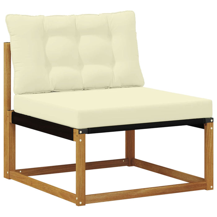 Set de canapele de exterior Lemn solid de Acacia și Textilene - WALTI WALTI