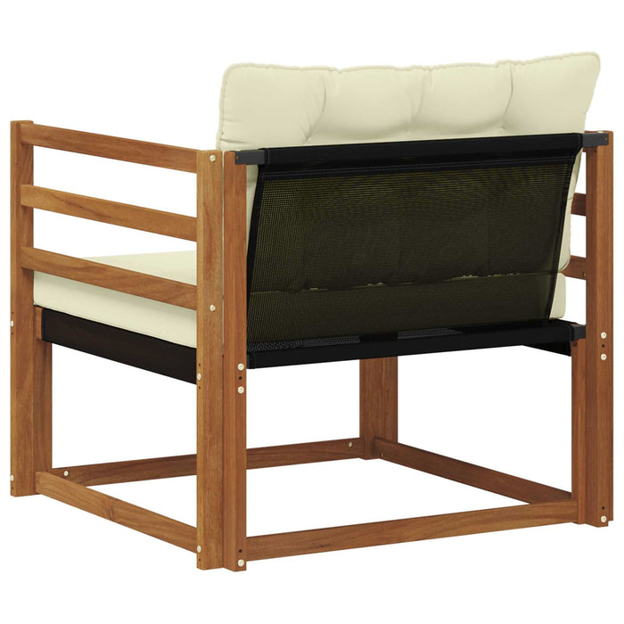 Set de canapele de exterior Lemn solid de Acacia și Textilene - WALTI WALTI