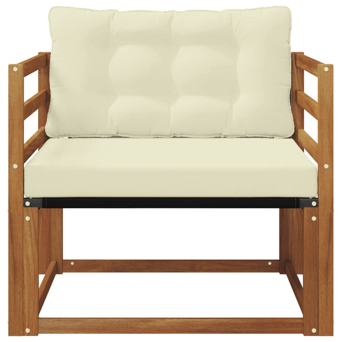 Set de canapele de exterior Lemn solid de Acacia și Textilene - WALTI WALTI
