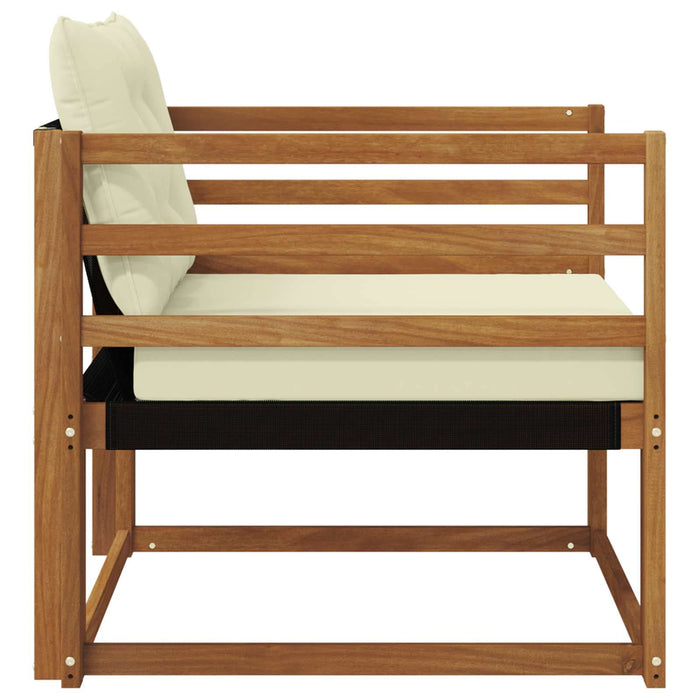 Set de canapele de exterior Lemn solid de Acacia și Textilene - WALTI WALTI