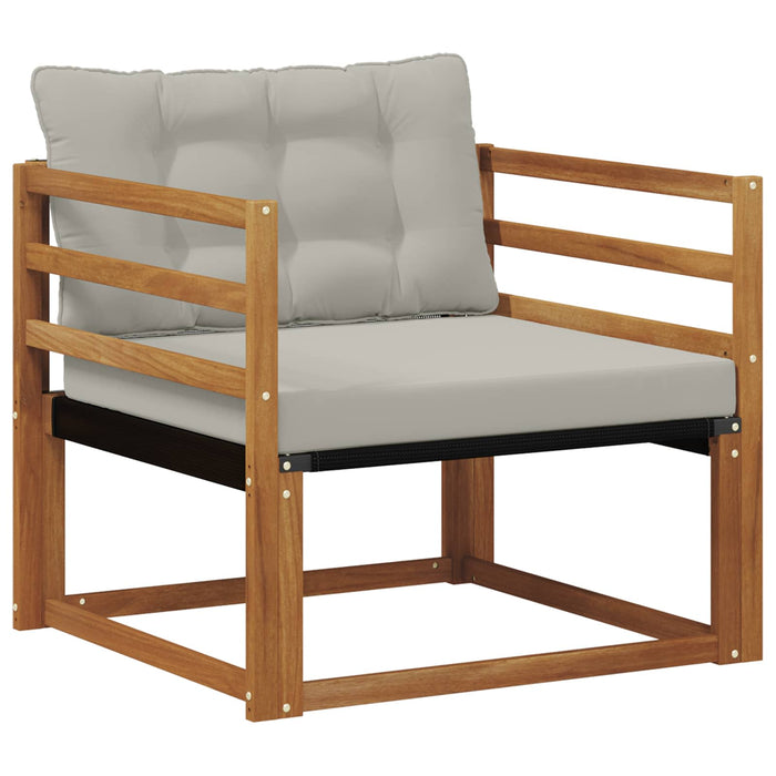 Set de canapele de exterior Lemn solid de Acacia și Textilene - WALTI WALTI