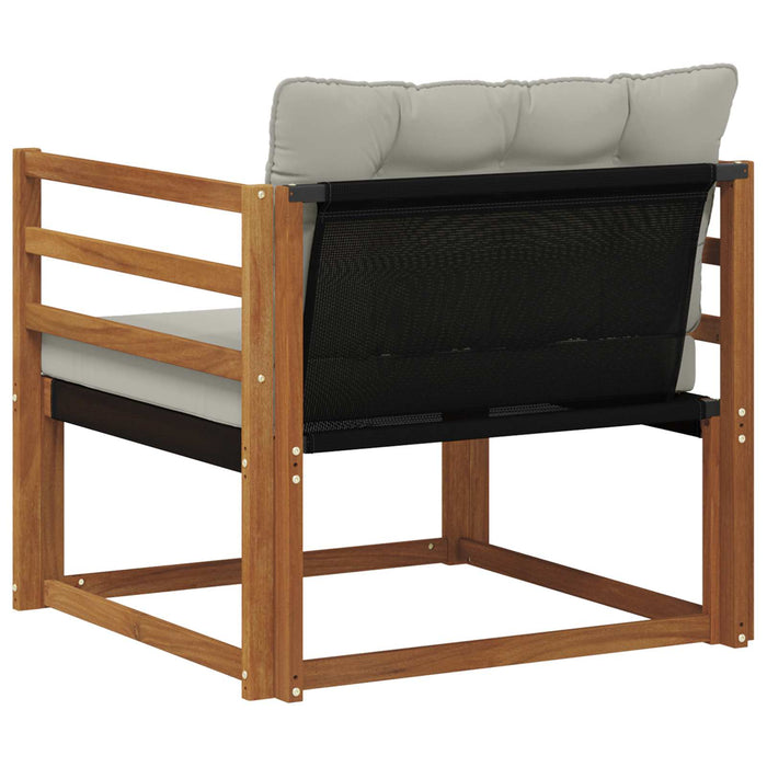 Set de canapele de exterior Lemn solid de Acacia și Textilene - WALTI WALTI