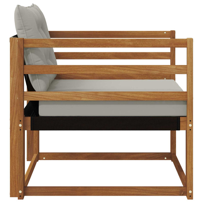Set de canapele de exterior Lemn solid de Acacia și Textilene - WALTI WALTI