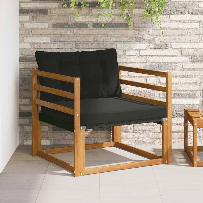 Set de canapele de exterior Lemn solid de Acacia și Textilene - WALTI WALTI
