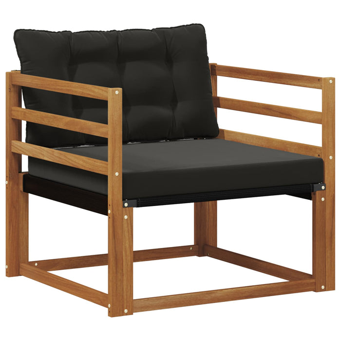 Set de canapele de exterior Lemn solid de Acacia și Textilene - WALTI WALTI
