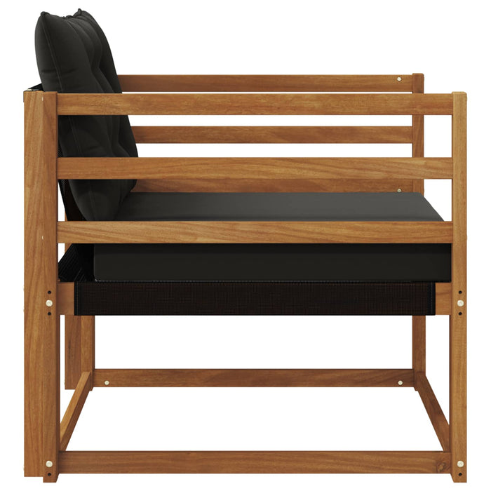 Set de canapele de exterior Lemn solid de Acacia și Textilene - WALTI WALTI