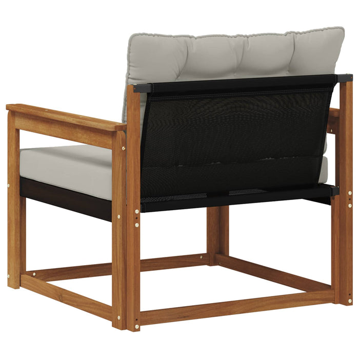 Set de canapele de exterior Lemn solid de Acacia și Textilene - WALTI WALTI
