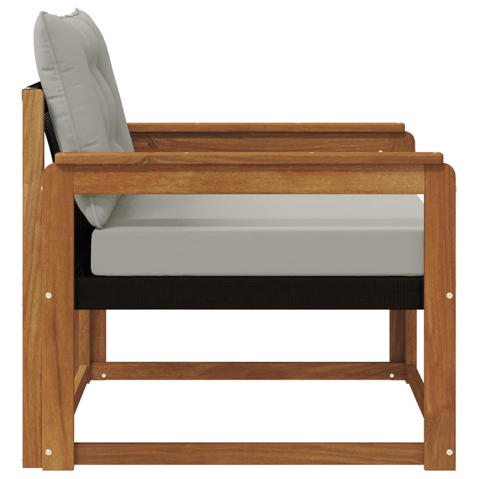 Set de canapele de exterior Lemn solid de Acacia și Textilene - WALTI WALTI