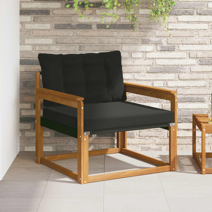 Set de canapele de exterior Lemn solid de Acacia și Textilene - WALTI WALTI