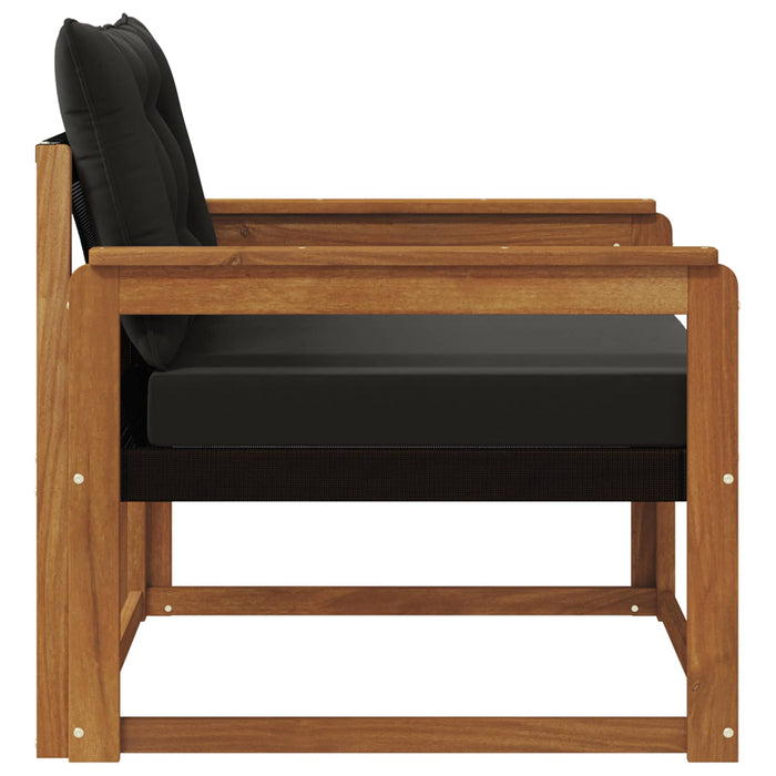 Set de canapele de exterior Lemn solid de Acacia și Textilene - WALTI WALTI