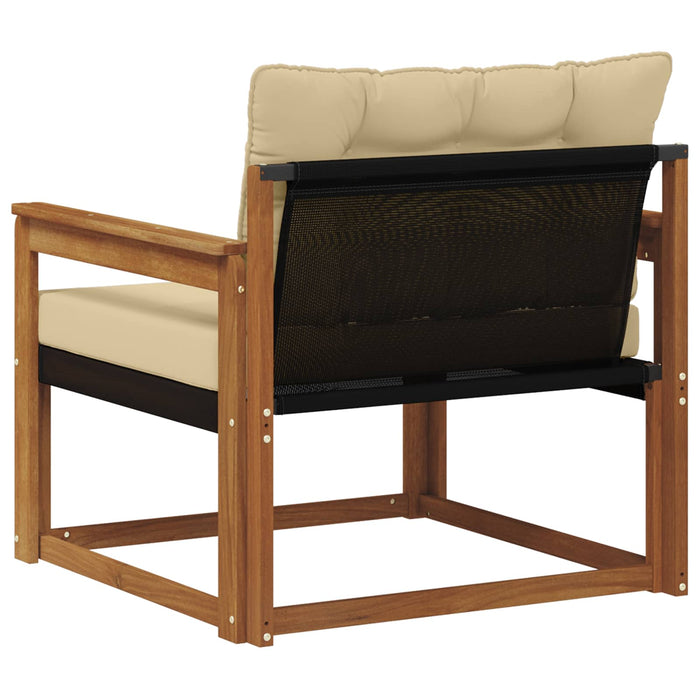 Set de canapele de exterior Lemn solid de Acacia și Textilene - WALTI WALTI