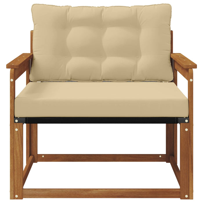 Set de canapele de exterior Lemn solid de Acacia și Textilene - WALTI WALTI