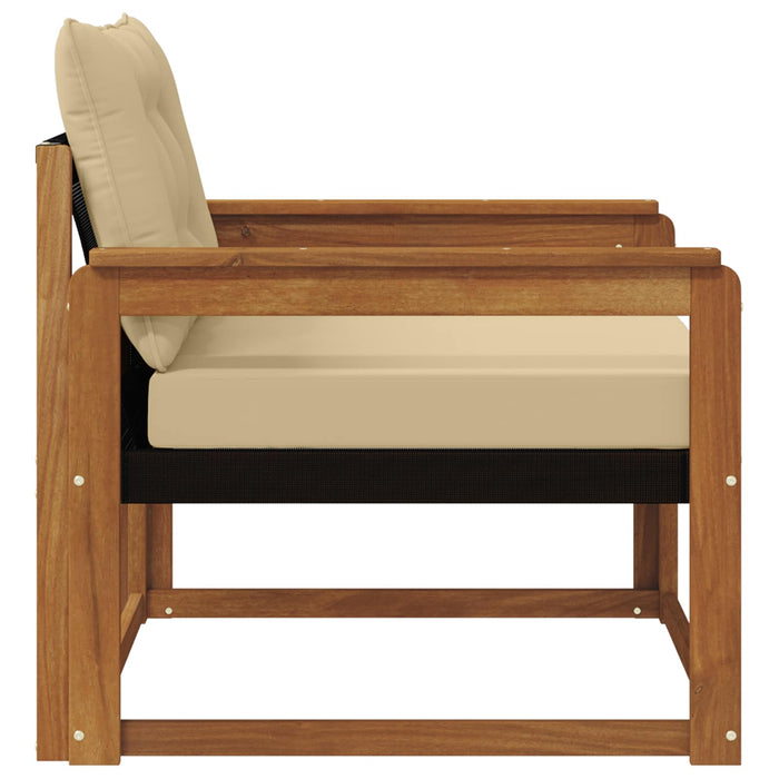 Set de canapele de exterior Lemn solid de Acacia și Textilene - WALTI WALTI