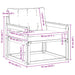 Set de canapele de exterior Lemn solid de Acacia și Textilene - WALTI WALTI
