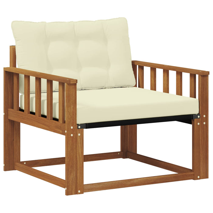 Set de canapele de exterior Lemn solid de Acacia și Textilene - WALTI WALTI