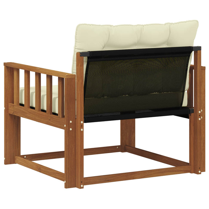 Set de canapele de exterior Lemn solid de Acacia și Textilene - WALTI WALTI