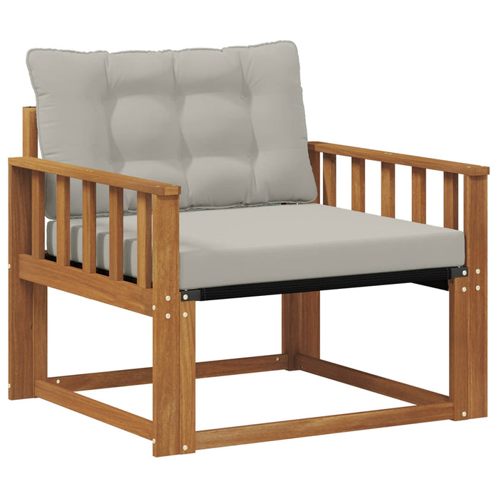 Set de canapele de exterior Lemn solid de Acacia și Textilene - WALTI WALTI