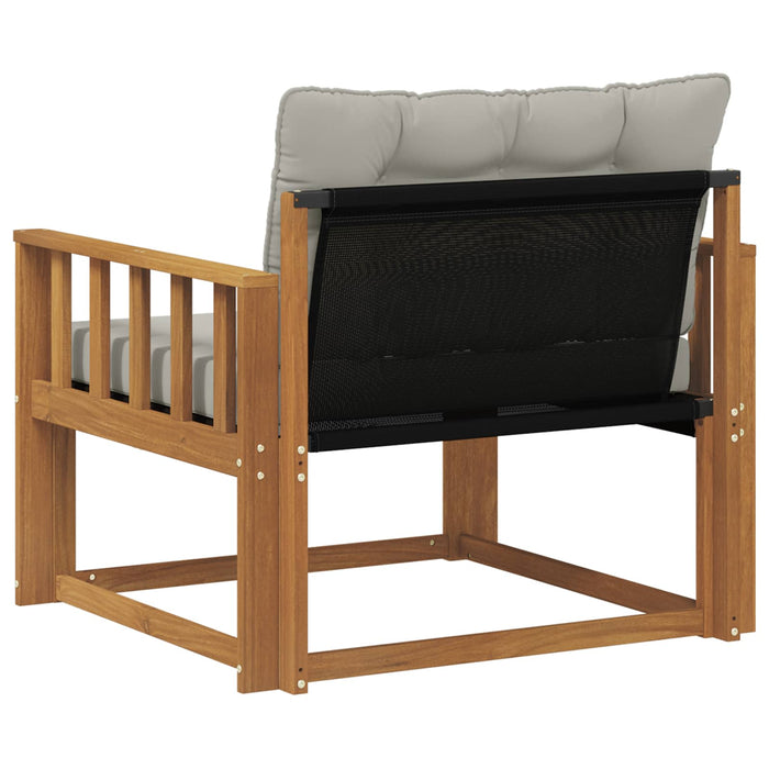 Set de canapele de exterior Lemn solid de Acacia și Textilene - WALTI WALTI