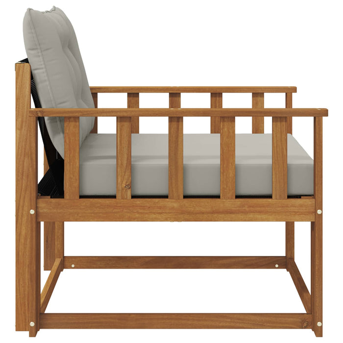 Set de canapele de exterior Lemn solid de Acacia și Textilene - WALTI WALTI