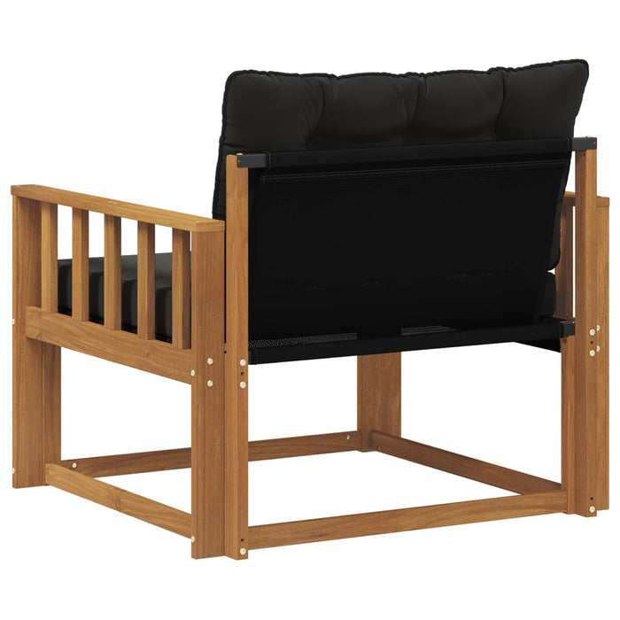Set de canapele de exterior Lemn solid de Acacia și Textilene - WALTI WALTI