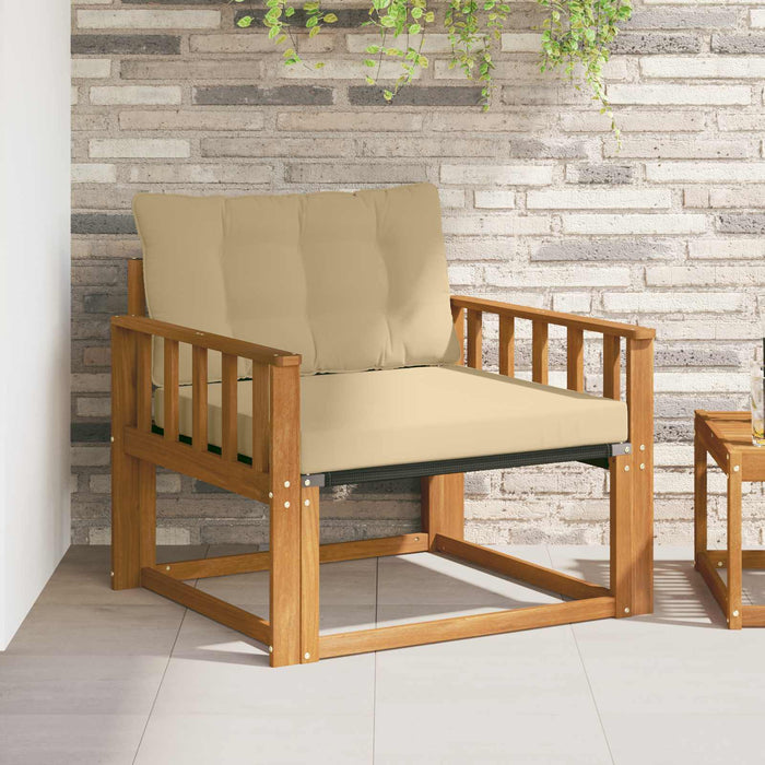 Set de canapele de exterior Lemn solid de Acacia și Textilene - WALTI WALTI