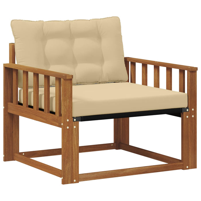 Set de canapele de exterior Lemn solid de Acacia și Textilene - WALTI WALTI