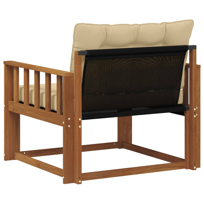 Set de canapele de exterior Lemn solid de Acacia și Textilene - WALTI WALTI