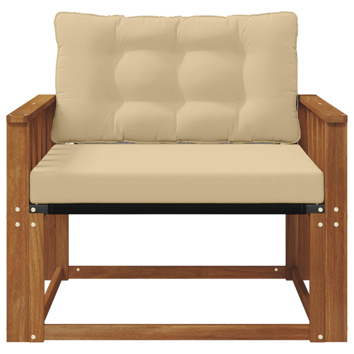 Set de canapele de exterior Lemn solid de Acacia și Textilene - WALTI WALTI