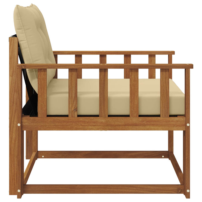 Set de canapele de exterior Lemn solid de Acacia și Textilene - WALTI WALTI