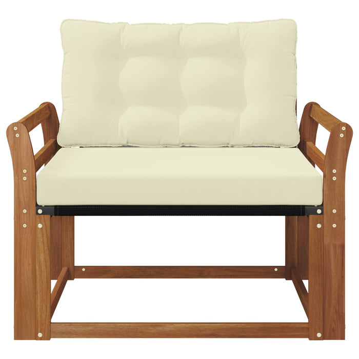 Set de canapele de exterior Lemn solid de Acacia și Textilene - WALTI WALTI