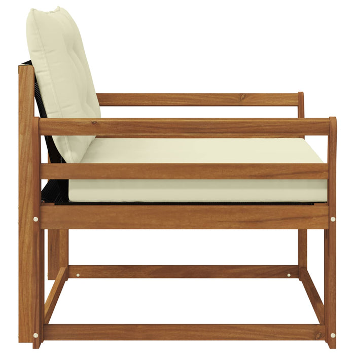 Set de canapele de exterior Lemn solid de Acacia și Textilene - WALTI WALTI
