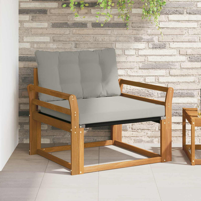 Set de canapele de exterior Lemn solid de Acacia și Textilene - WALTI WALTI