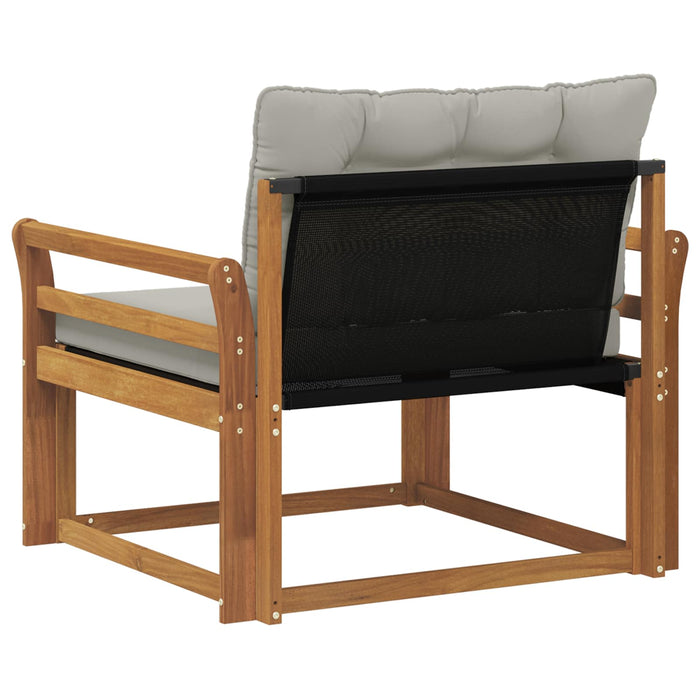 Set de canapele de exterior Lemn solid de Acacia și Textilene - WALTI WALTI
