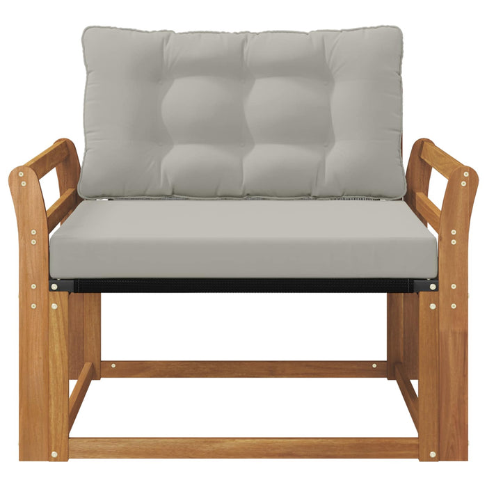 Set de canapele de exterior Lemn solid de Acacia și Textilene - WALTI WALTI