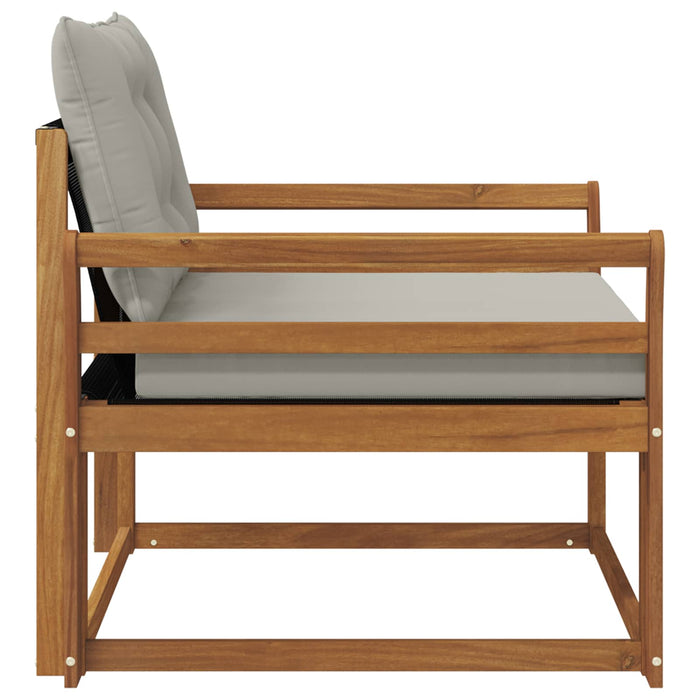 Set de canapele de exterior Lemn solid de Acacia și Textilene - WALTI WALTI