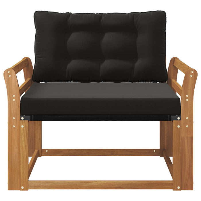 Set de canapele de exterior Lemn solid de Acacia și Textilene - WALTI WALTI