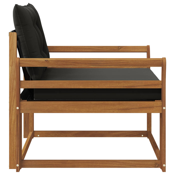 Set de canapele de exterior Lemn solid de Acacia și Textilene - WALTI WALTI