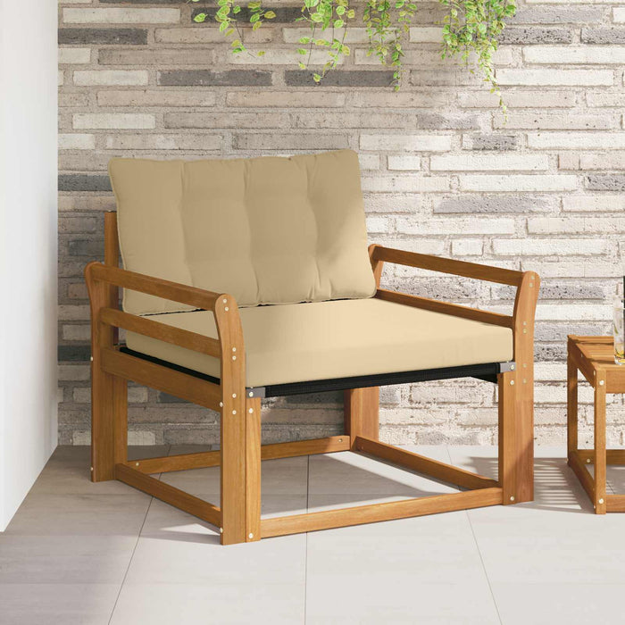 Set de canapele de exterior Lemn solid de Acacia și Textilene - WALTI WALTI